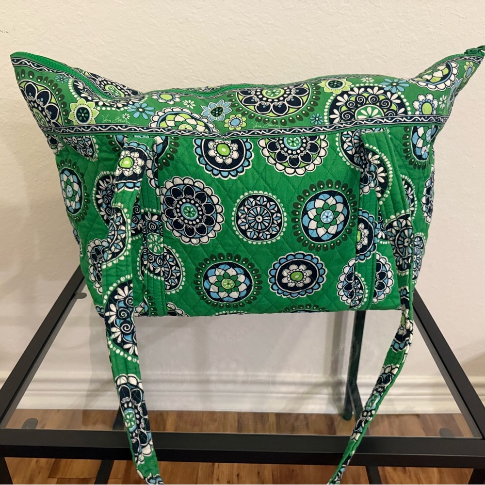 Vera Bradley Weekender Tote Cupcakes Green - Picture 3 of 6